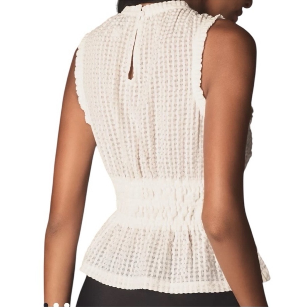 Maeve by Anthropologie Smocked Top in Ivory - Picture 2 of 5